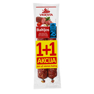 Rinkinys: šaltai rūkyta BALTIJOS dešra, 140 g x 2 vnt., 280 g/pak.,