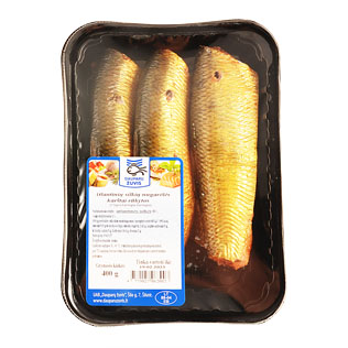 Karštai rūkytos silkių nugarėlės, 400 g