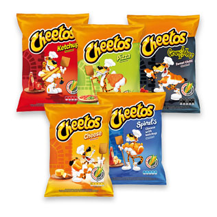 Kukurūzų trašk. CHEETOS (5 rūšių), 145 g, 160 g, 165 g