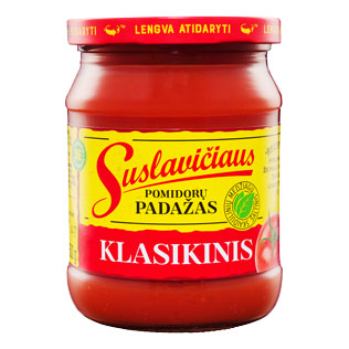 SUSLAVIČIAUS KLASIKINIS pomidorų padažas, 500 g