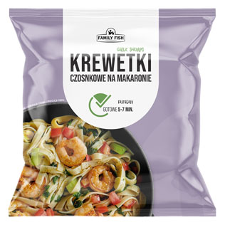 Šald. makar. su krevet. ir česnak. FAMILY FISH, 400 g